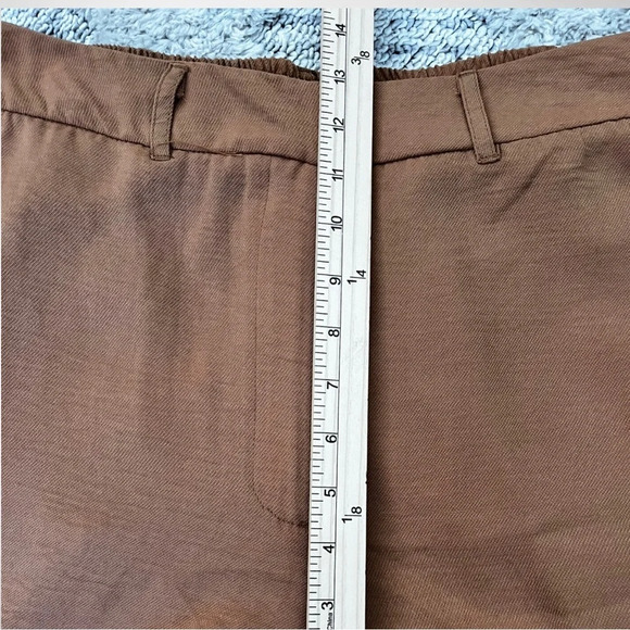 OPHELIA‎ ROE Women's Camel Brown Wide Leg Trousers Size Medium | NWT - Picture 7 of 9